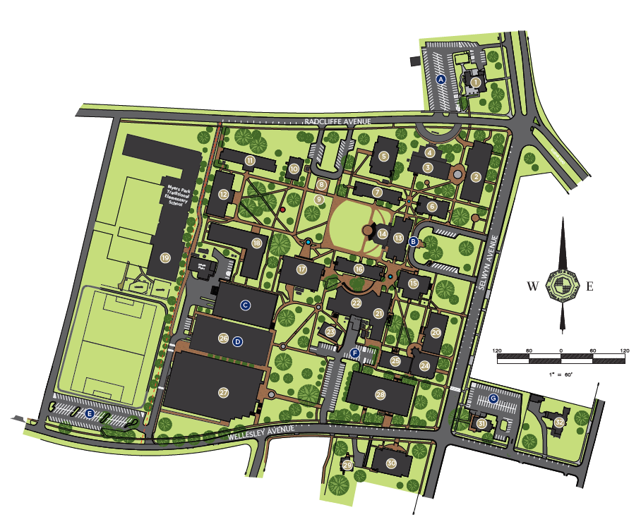 Queen S University Campus Map Queens University Of Charlotte